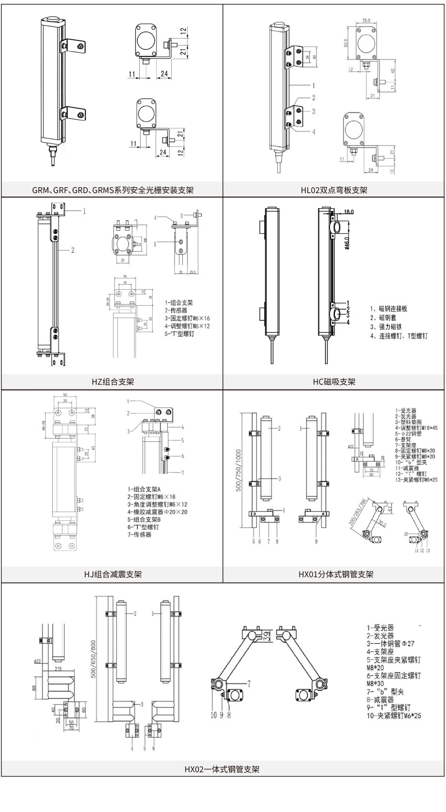 級(jí)聯(lián)安全光柵安裝示意圖